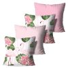 Kit: 4 Capas de Almofada Decorativas Flamingos in Rose - 45x45